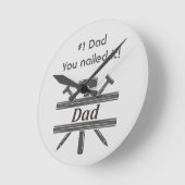 #1 Papa Hij heeft het gered. Fun Appreciation quot Ronde Klok (Hoek)