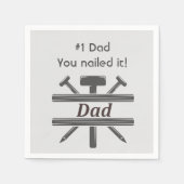 #1 Papa Hij heeft het gered. Fun Appreciation quot Servet (Voorkant)