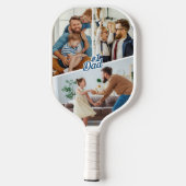 #1 Papa met 3 foto's Tweezijdig Pickleball Paddle (Achterkant)