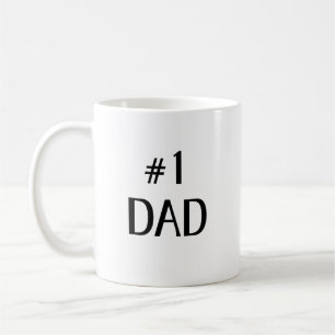 #1 Papa Minimalistische Tekstkunst Vet Koffiemok