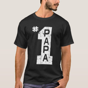 1 Papa Nummer 1 Papa vader vader opa vader vader v T-shirt