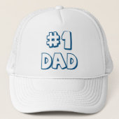 #1 Papa Nummer Eén pap Vaderdag cadeaus Trucker Pet (Voorkant)