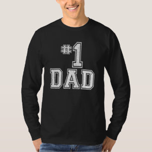 1 Papa nummer één stijl Vaderdag T-shirt
