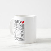 #1 Papa Nutrition Facts Mug - Drôle Fête des pères (Devant gauche)