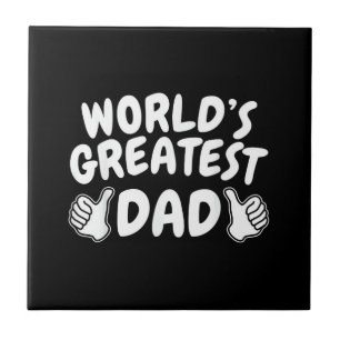 1 papa Shirt Nummer 1 papa Grootste papa van de we Tegeltje