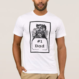 #1 Papa  tekening T-shirt
