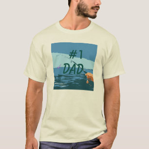 #1 Papa Visser Mannen natuurlijke T-shirt