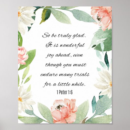 1 Peter 1:6, ben echt blij Poster (Voorkant)