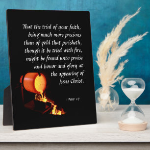 1 Peter 1:7 Plaque Fotoplaat