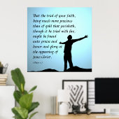 1 Peter 1:7 Poster (Thuiskantoor)