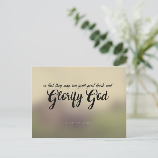 1 Peter 2:12 - Glorify God Briefkaart (Staand voorkant)