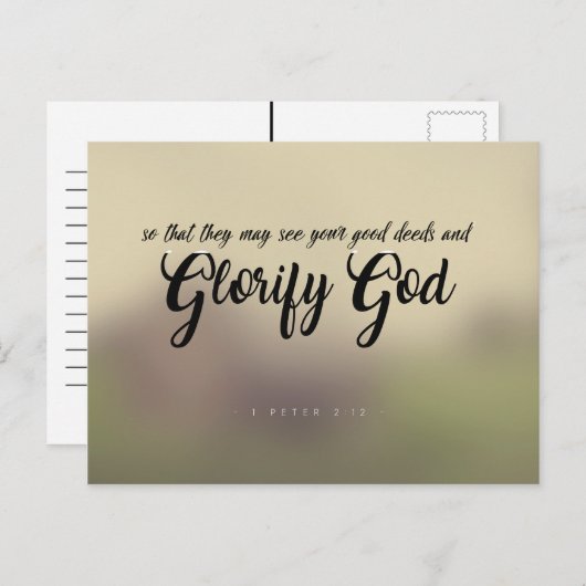 1 Peter 2:12 - Glorify God Briefkaart (Voorkant / Achterkant)