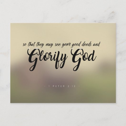 1 Peter 2:12 - Glorify God Briefkaart (Voorkant)