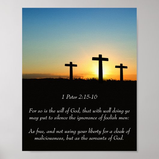 1 Peter 2:15-16 Poster (Voorkant)
