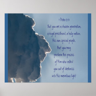 1 Peter 2:9 Manuscript U bent een Keuze Generatie Poster