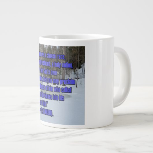 1 Peter 2:9 WEBU Mug Extra Grote Beker (Voorkant rechts)