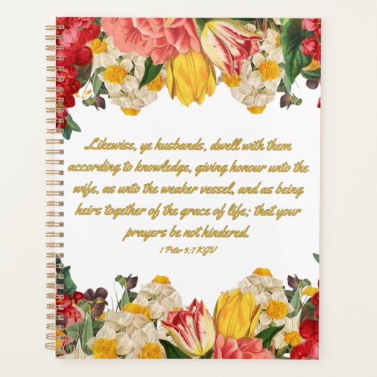 1 Peter 3:7 Bijbelse kalenderplanner Planner (Voorkant)