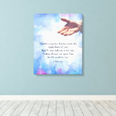 1 Peter 5:6-7 Canvas Afdruk (Insitu (Houten vloer))