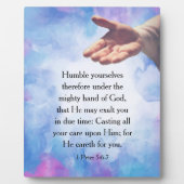 1 Peter 5:6-7 Fotoplaat (Voorkant)