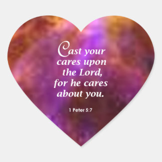 1 Peter 5:7 Hart Sticker