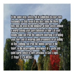 1 Petrus 3:1-4 WEBU Perfect Poster