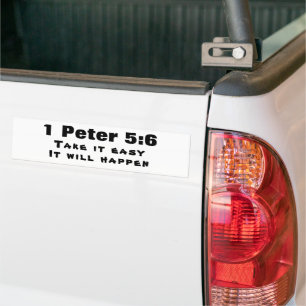 1 Petrus 5:6 Wees nederig het zal gebeuren Bumpersticker