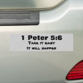 1 Petrus 5:6 Wees nederig het zal gebeuren Bumpersticker (Op auto)