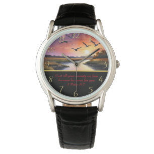 1 Petrus 5:7 Christelijk geloof bergmeer  Horloge