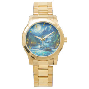 1 Petrus 5:7 Gouden Christelijk Gebed van het Gelo Horloge