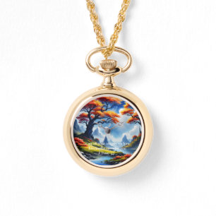 1 Petrus 5:7 kruis op een berg Horloge