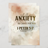 1 Petrus 5:7 Werpt uw bezorgdheid op Hem, de bijbe (Voorkant / Achterkant)