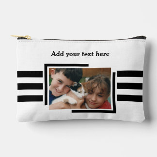 1 photo add text black white etui