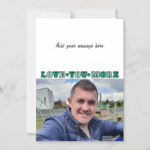 1 photo add text love you green magnetic card magnetische uitnodiging (Voorkant)