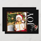 1 PHOTO CARTE DE NOËL - JOIE avec les baies (Devant / Derrière)