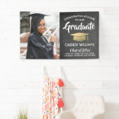 1 Photo Chalkboard Black Gold Afstuderen Spandoek (Insitu)