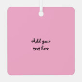 1 photo custom text keepsake pink metalen ornament (Achterkant)