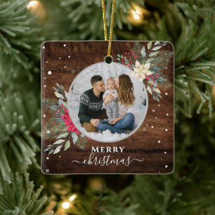 1 Photo Guirlande ornement de Noël Bois Vintage