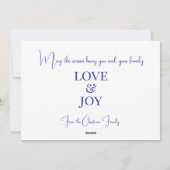 1 PHOTO SUR CARTE BLANCHE DE NOËL - JOYE (Dos)