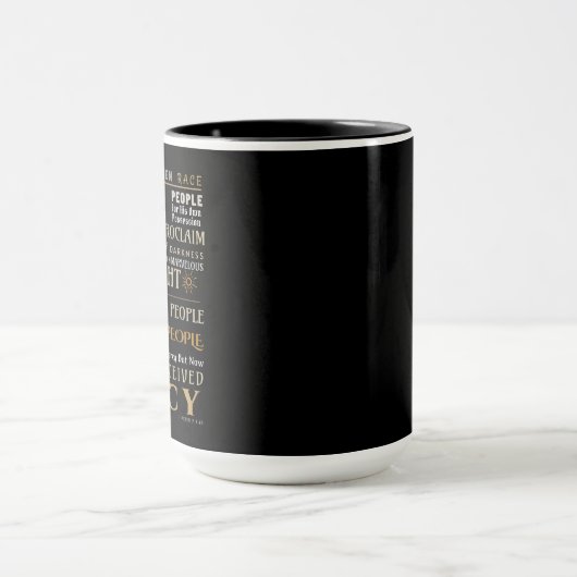 1 Pierre 2:9-10 Écriture Mug (Centre)
