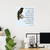 1 Pierre 2:9 Écriture chrétienne Poster Bible Vers (Bureau à domicile)