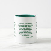 1 Pierre 3:7 KJV Bible Écriture Mug à deux tons (Centre)