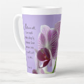 1 Pierre 4:8 Orchidées Latte Mug (Angle gauche)