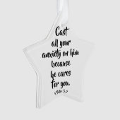 1 Pierre 5:7 Anxiété Bible Verset Personnalisé (devant)