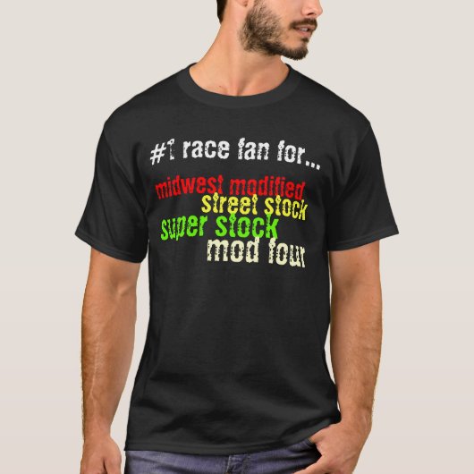 #1 race fan voor t-shirt (Voorkant)