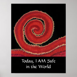 1-roet Chakra #1 - Vandaag ben ik Veilig in de wer Poster