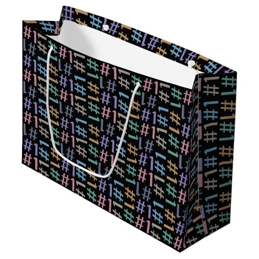 "# 1" sac cadeau Motif (Devant Angle)
