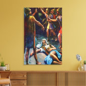 1 Samuel 24 David Spares Saul's Life Canvas Afdruk (Insitu (Woonkamer))