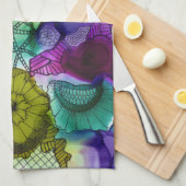 1 serviette de cuisine de l'art C (Quart Plié)