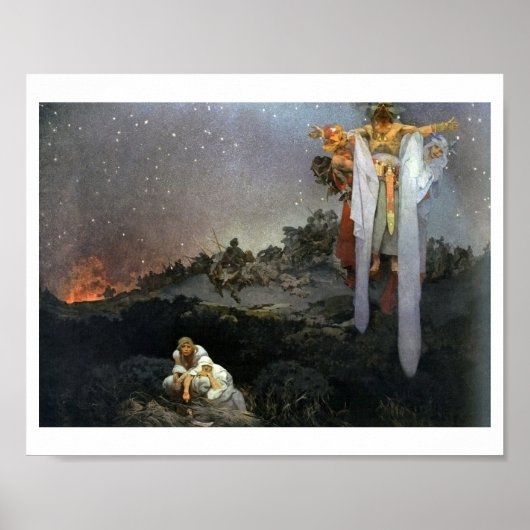 #1 Slavs in hun oorspronkelijke thuisland, Mucha Poster (Voorkant)