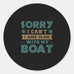 1.Sorry dat ik plannen heb met mijn boot Ronde Sticker